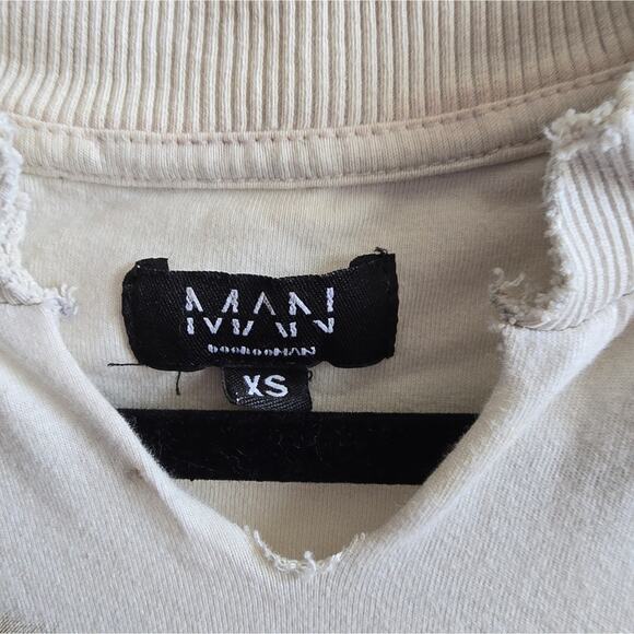 BoohooMAN REWORKED Homme Skull Graphic Bleached Shirt Black And White Men's XS - Picture 7 of 12